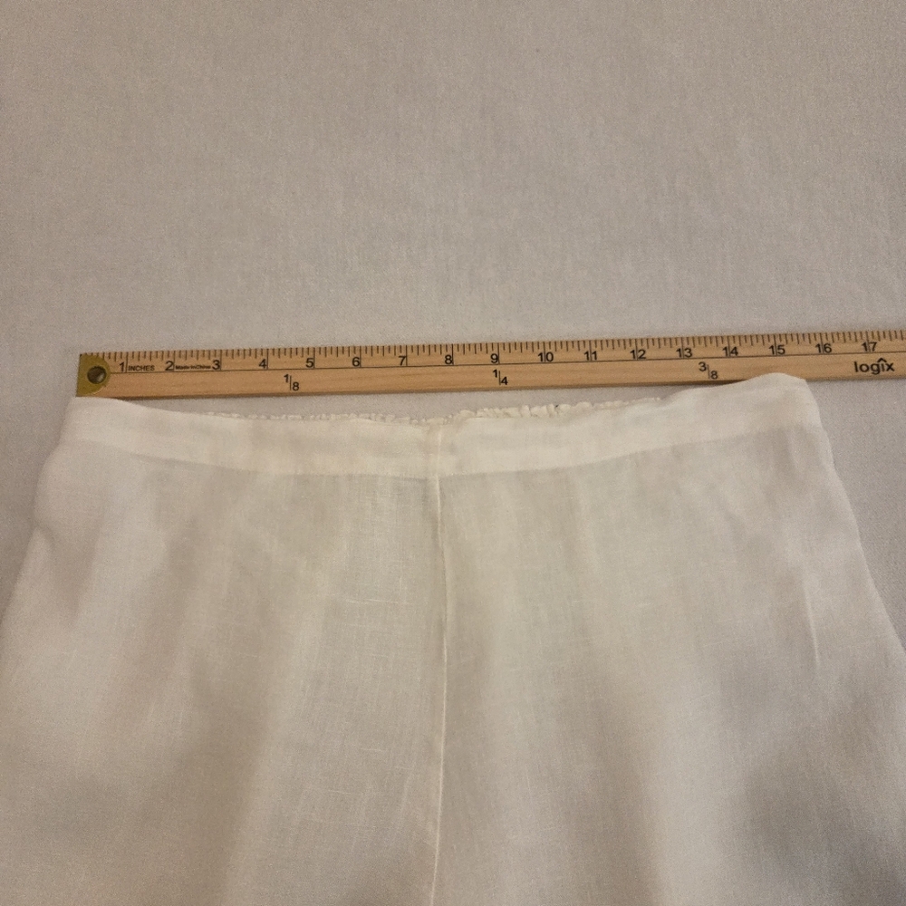 BRYN WALKER 2โ Piece Set White Linen Tunic White Linen Pants Lagenlook Women's L - Picture 12 of 15